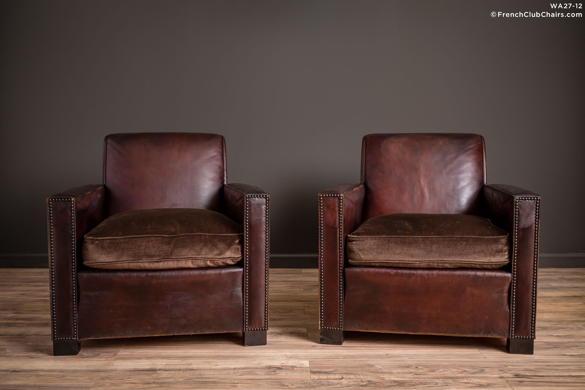 French Club Chairs by William's Antiks WA2712StTropezDarkLounge